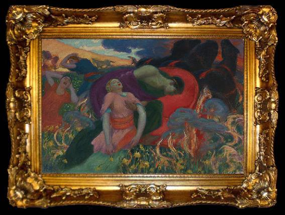 framed  Rupert Bunny Rape of Persephone, ta009-2